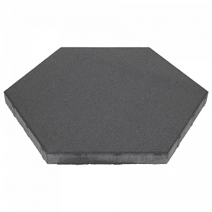 Soft Comfort Zeskant 60/52,5x30x4 cm Nero