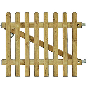 Excellent poort linksdraaiend geschaafd groen geïmpregneerd vuren 100x80 cm