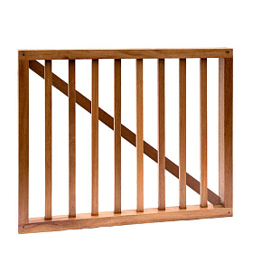 Hardhouten spijlenhek/-poort geschaafd onbehandeld 100x80 cm