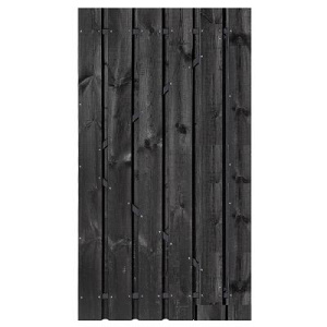 JWOODS Zwart Gespoten Tuindeur recht op zwart stalen frame 120x180 cm