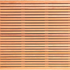 Hardhouten Dubbelzijdig Lamellenscherm Sjoerd 180x180 cm Rhombusprofiel Geschaafd 51+4 latten (tijde