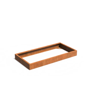 Plantenbak Carrez zonder bodem cortenstaal 200x100x20 cm