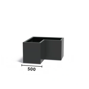 Plantenbak Carrez L-vorm aluminium 100x100x60 cm