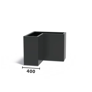 Plantenbak Carrez L-vorm aluminium 100x100x80 cm