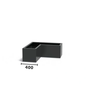 Plantenbak Carrez L-vorm aluminium 100x100x40 cm