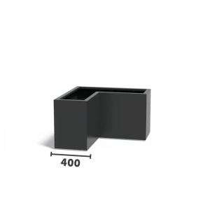 Plantenbak Carrez L-vorm aluminium 100x100x60 cm