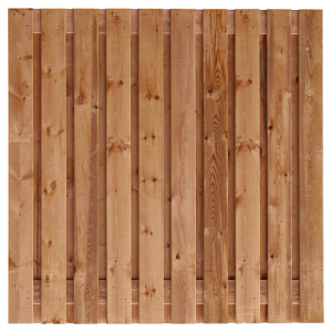 Tuinscherm Zürich geschaafd bruin geïmpregneerd grenen 21-planks, 180x180 cm