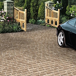 Outletpartij Zwanenburg: 54,64m2 Courtstones Natural Wildverband 6 cm Foggy Taupe (per 10,93m2)