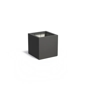 Restpartij Edam: 3 stuks Plantenbak Carrez met bodem polyester 80x80x80 cm RAL7021