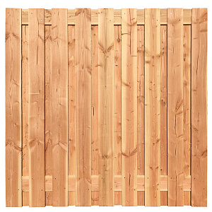 Restpartij Schagen: 40 stuks stuks Douglas fijnbezaagd plankenscherm 19-planks 15 mm, 180 x 130 cm t