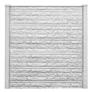 Betonschutting Rotsmotief Grijs