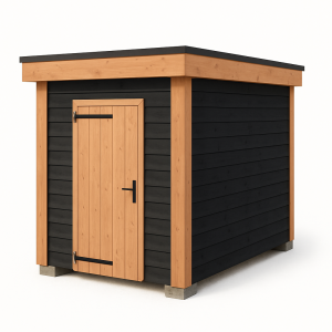 JWOODS Douglas Schuur 300x300 cm, Geschaafd met Zweeds Rabat Zwart