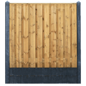 Hout Beton Schutting met Dubbele Onderplaat 