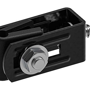 Hillfence Poortpaal-aansluiting, zwart RAL 9005