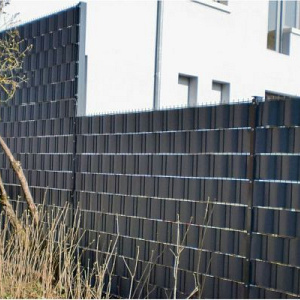 Hillfence privacystroken op rol, 19 cm. breed, zwart