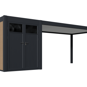 Orion carport 300x720 cm incl berging Antraciet