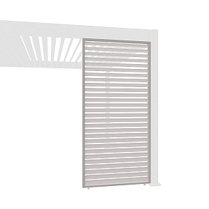 Orion shutterpaneel Vast - Horizontaal. Voor 300 cm zijkant. 93 cm Kiezelgrijs