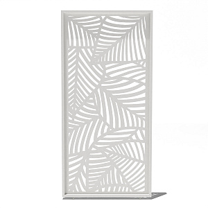 Orion shutterpaneel Vast Bladdesign. Voor 400 cm  zijkant. 123 cm Wit