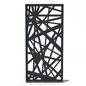 Orion shutterpaneel Vast - Abstractdesign. Voor 400 cm zijkant. 123 cm Antraciet