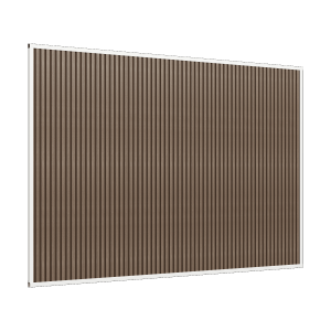 Orion composietwand 360x236 cm voor 360cm kant. Wit/Teak