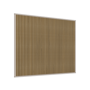 Orion composietwand 400x236 cm voor 400cm kant. Kiezelgrijs/Teak