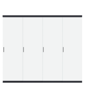 Orion glaswand 360x236 cm Voor 360cm zijkant, verschuifbaar. Antraciet