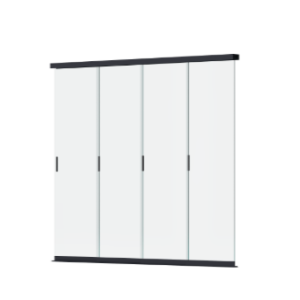 Orion glaswand 360x236 cm Voor 360cm zijkant, verschuifbaar. Antraciet