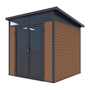 Orion Tuinhuis 218x218 cm Antraciet/Teak
