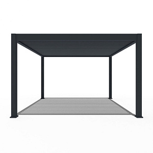 Orion Premium overkapping met elektrisch lamellendak en LED 400x400 cm Antraciet