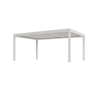 Orion Prestige overkapping met elektrisch lamellendak en LED 360x600 cm Wit