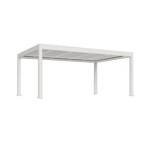 Orion Prestige overkapping met elektrisch lamellendak en LED 360x600 cm Wit
