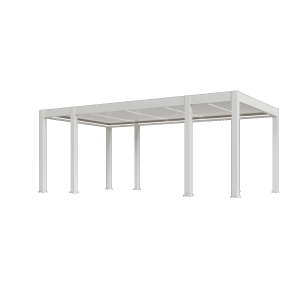 Orion Prestige overkapping met elektrisch lamellendak en LED 360x657 cm Wit