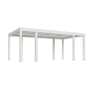 Orion Prestige overkapping met elektrisch lamellendak en LED 360x657 cm Wit