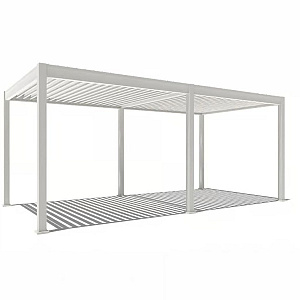 Orion Deluxe overkapping met elektrisch lamellendak en LED 300x600 cm Kiezelgrijs