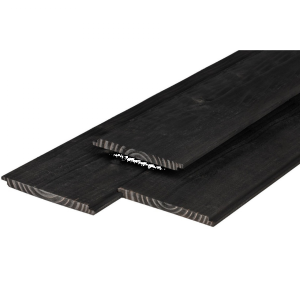 Douglas Wisselsponning Zwart Gespoten 1,8x19,5x300 cm, 3 zijden geschaafd, 1 zijde fijnbezaagd