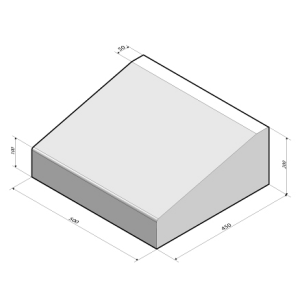 Inritbanden 45x20x50 tussenstuk grijs