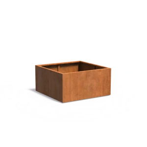 Plantenbak Carrez met bodem cortenstaal 120x120x60 cm