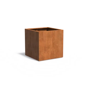 Plantenbak Carrez met bodem cortenstaal 100x100x100 cm