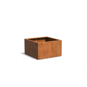 Plantenbak Carrez met bodem cortenstaal 100x100x60 cm