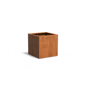 Plantenbak Carrez met bodem cortenstaal 80x80x80 cm