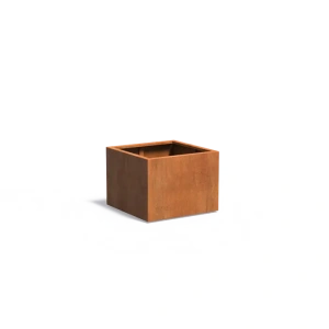 Plantenbak Carrez met bodem cortenstaal 80x80x60 cm