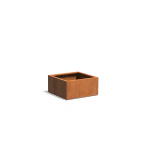 Plantenbak Carrez met bodem cortenstaal 80x80x40 cm