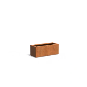 Plantenbak Carrez met bodem cortenstaal 100x40x40 cm