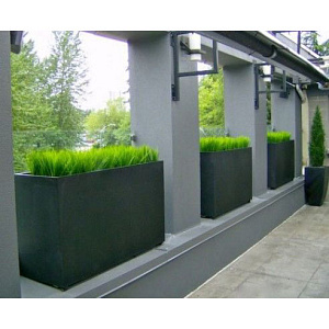 Plantenbak Carrez met bodem aluminium 100x40x80 cm