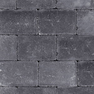 Restpartij Zwanenburg: ca. 9m2 Stonique Trommel 20x30x5 cm Antraciet