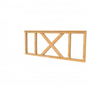 Douglas hekwerk met kruis geschaafd onbehandeld 178,5x73 cm