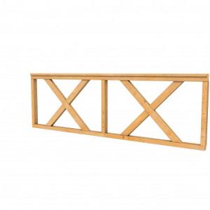 Douglas hekwerk met kruis geschaafd onbehandeld 228,5x73 cm