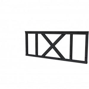 Douglas hekwerk met kruis geschaafd zwart geïmpregneerd 178,5x73 cm
