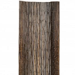 Bamboescherm op rol, zwart, 180 x 180 cm.