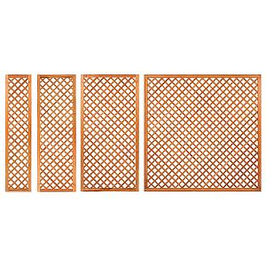 Trellis diagonaal met lijst 90x180 cm onbehandeld gescchaafd hardhout
